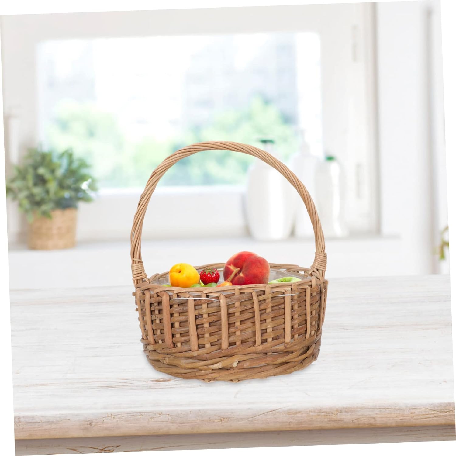 PRETYZOOM 1pc Basket Rattan Basket for Girl Girl s for Weddings Rectan