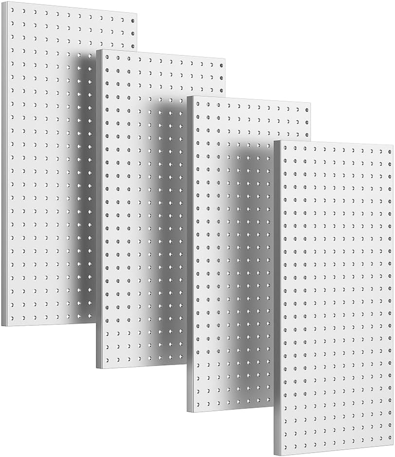 Ultrawall 4 Pcs Metal Pegboard Wall Panels, Peg Boards for Garage Tool