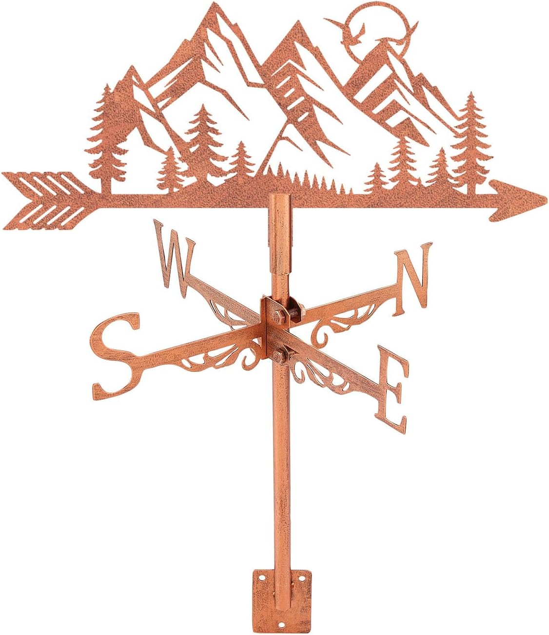 SUPERDANT Mountain Weathervane Forest Tree Sun Weather Vane for Yard M