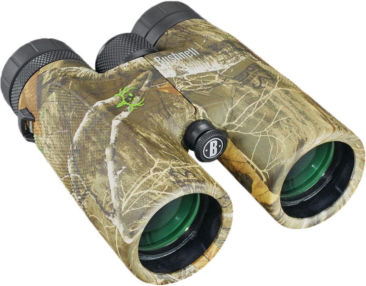 Bushnell Powerview 10x42 BoneCollector Binoculars -All-Purpose Adult Binoculars for Hunting, Birdwatching, Travel, Fishing & More, Realtree Edge Camo