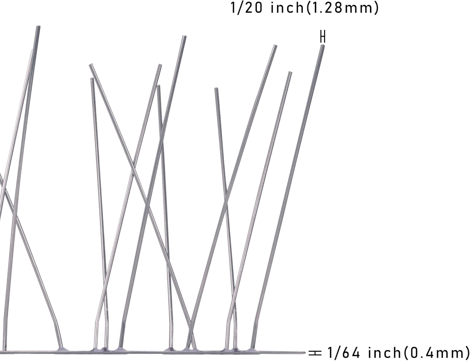 Hausse Stainless Steel Bird Spikes 4 Pack, Squirrel Small Birds Pigeon