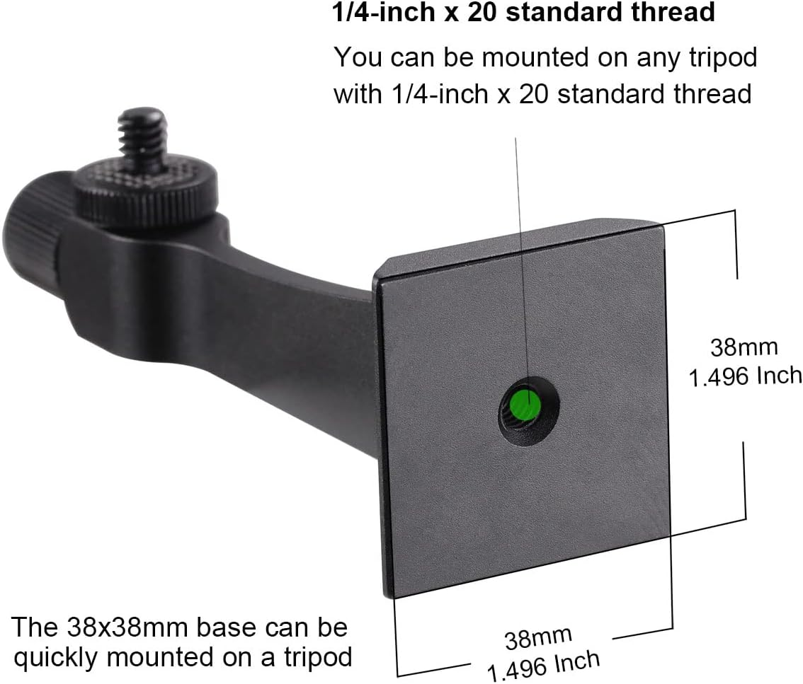 Binocular Tripod Adapter Quick Release with 38mm Mounting Base 1/4-20 Inch Thread Removable Accessories for 8x42 10x50 12x60 15x56 15x60 15x70 20x60 25x70 Roof and Porro Binoculars.