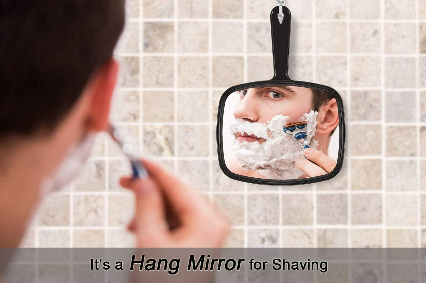 PROTECLE Hand Mirror, 10.3" L x 7.4" W Salon Barber Hairdressing Handh