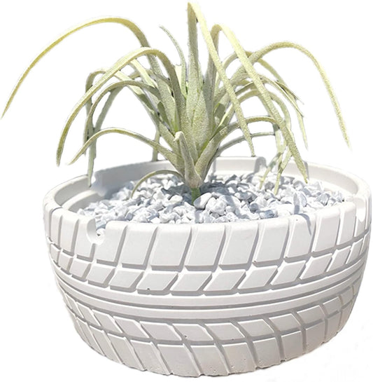 Tire Pattern Flower Pot Silicone Mold Succulent Planter Vase Cactus Concrete Mold Candle Pen Holder Mold Epoxy Resin Plaster Cement Clay Mould