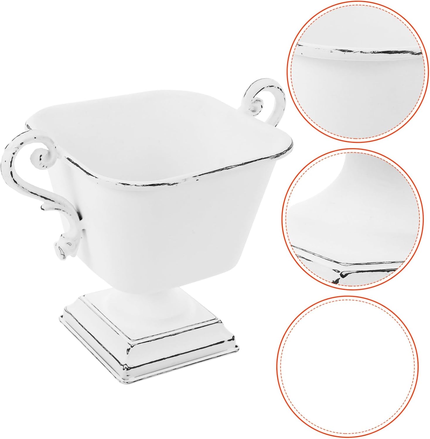 Delicate Vintage Metal Flowerpot for Wedding Centerpieces and Table De