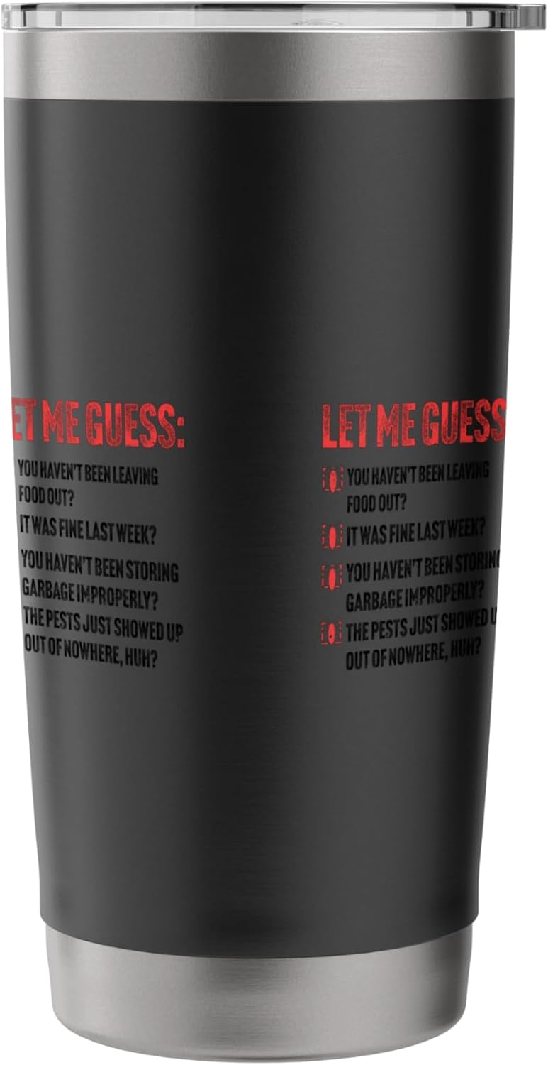 Pest Control funny Exterminator Coffee Mug Stainless Steel Insulated Tumbler