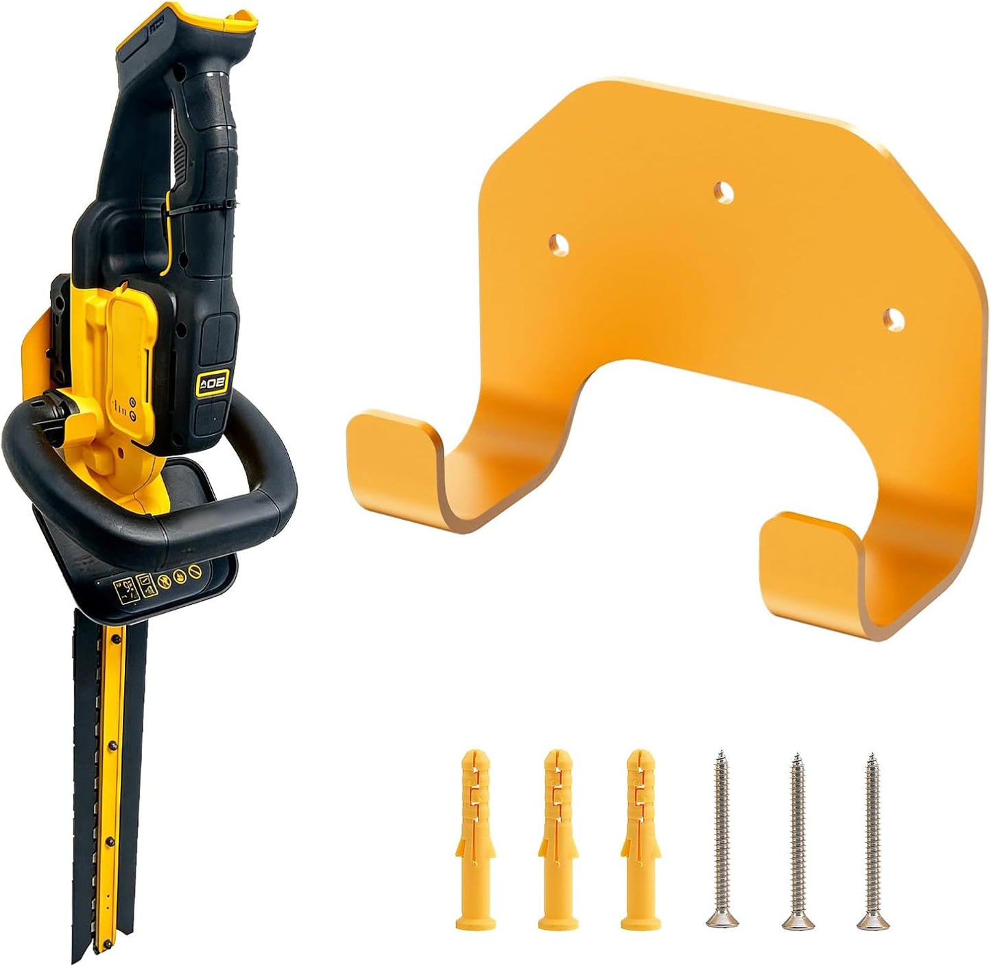 Hedge Trimmer Rack, Wall-Mounted Tool Hanger Compatible with DCHT820B 