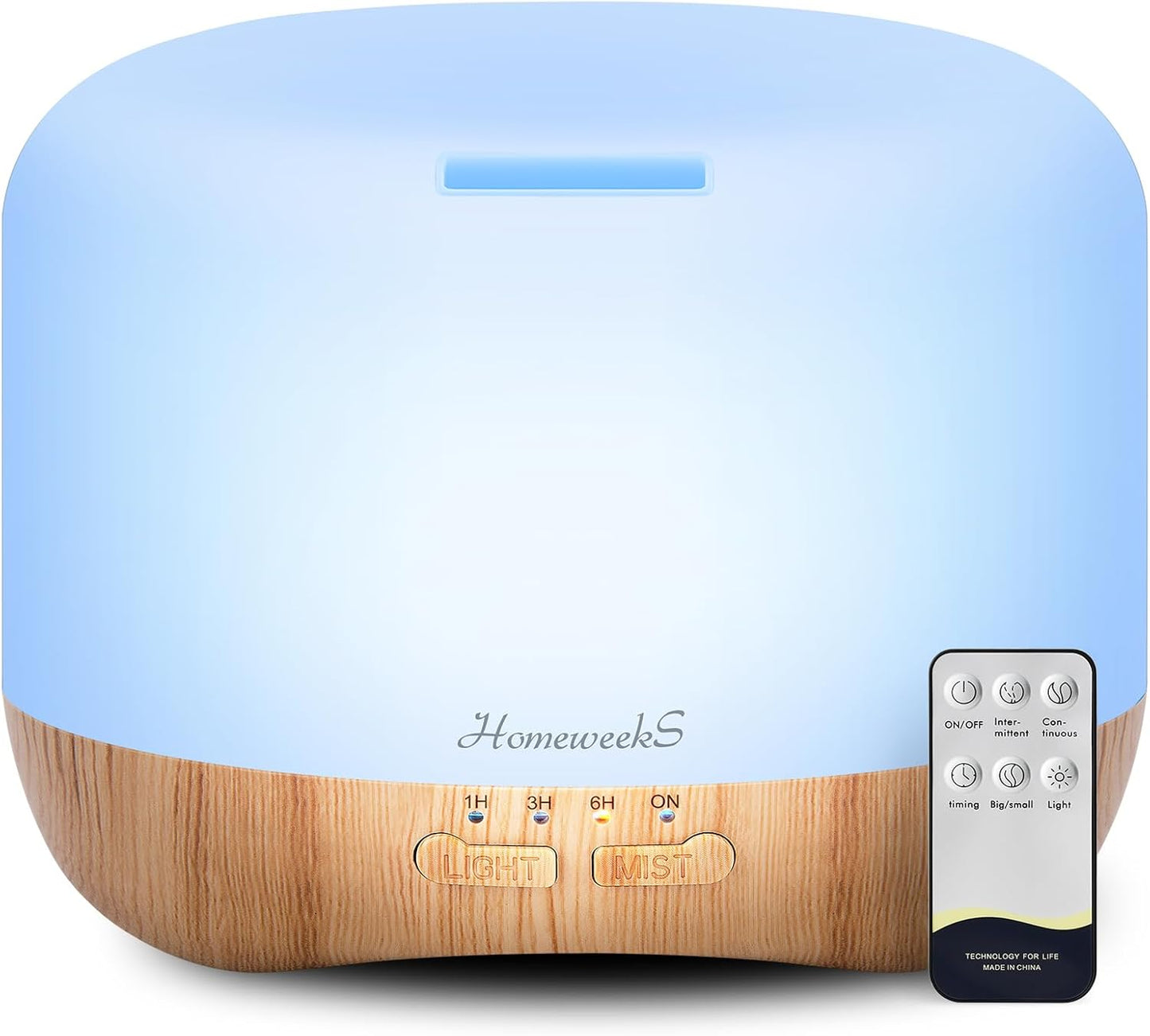 Homeweeks 300ml Essential Oil Diffuser, Quiet Aromatherapy Mist Diffus