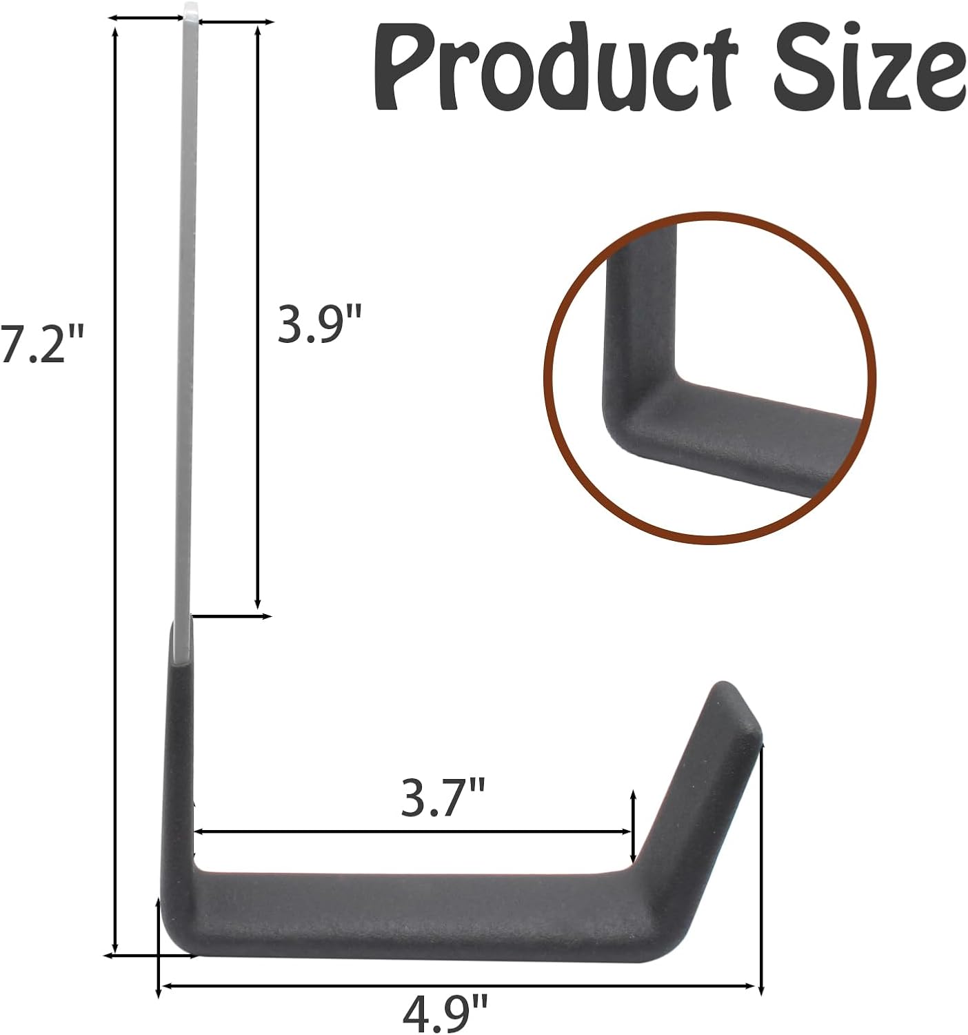 Bivethoi Heavy Duty Steel Hooks, Garage Storage Utility Hooks Garden Tool Organizer, Wall Mount Hooks, Small U Hooks, Steel Garage Garden Hooks(4 Pack)