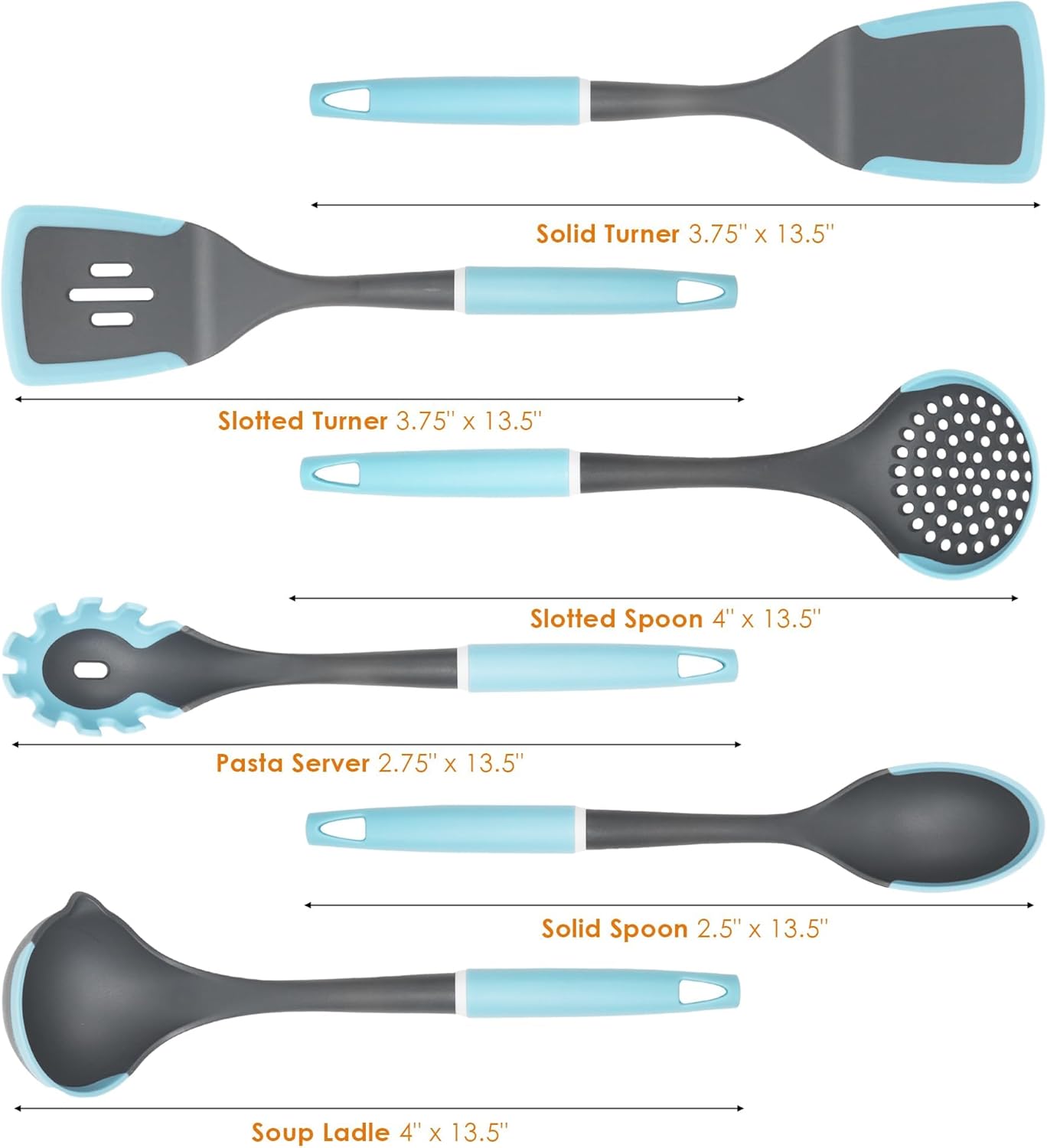 Kitchen Cooking Utensils Set, Non-Stick Spatula Set with Rotating Stan