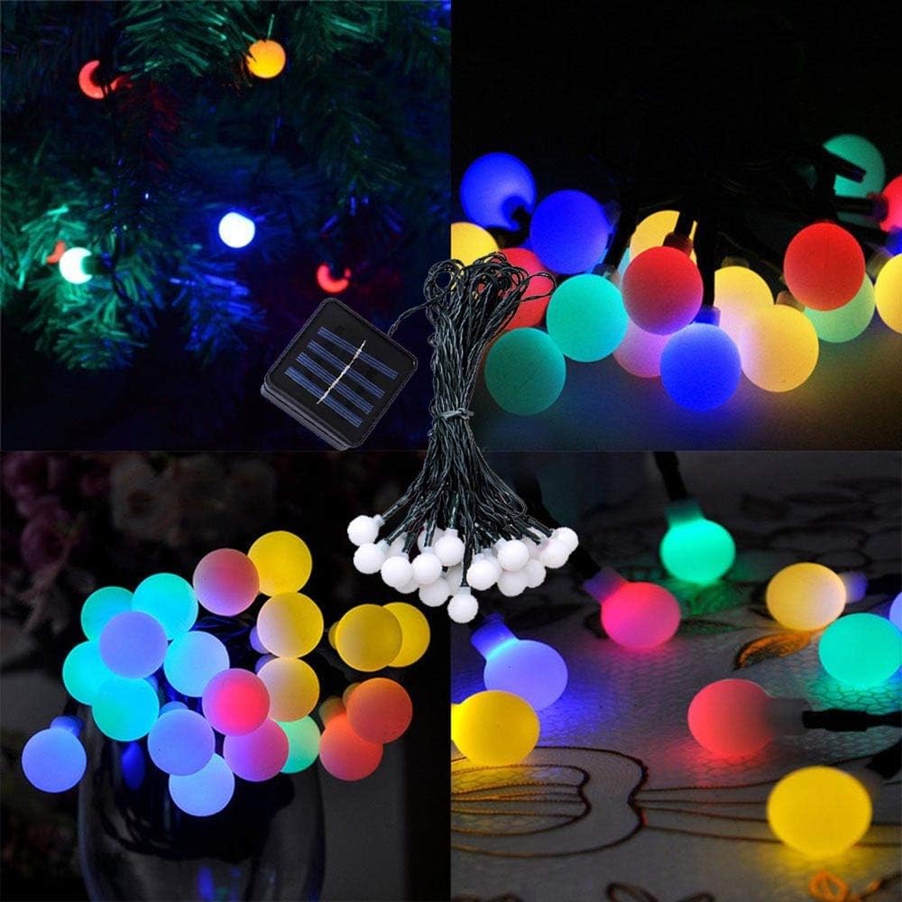 Solar Charge LED String Fairy Light Waterproof Outdoor Garden Lights Lawn Lamp Hoilday Party Christmas Wedding Decoration (Color : Multicolor Size : 7M 50LEDs) (Multicolor 12M 100LEDs)