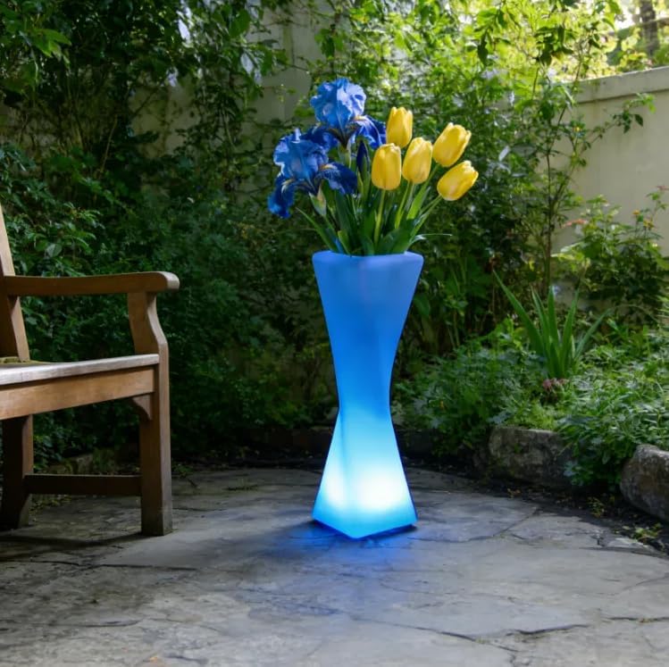 20-inch Modern LED Vase Night Light, Rechargeable Floor Mood Lamp w/Re