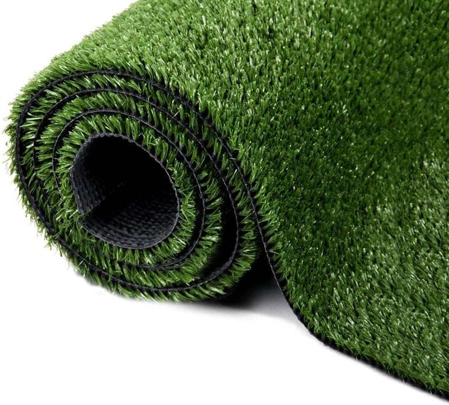 Synthetic Artificial Grass Turf 0.4" Customized Sizes, Drainage Holes Pet Faux Grass Astroturf Rug Carpet 4FTX6FT Indoor Outdoor Rug Area Garden Decor