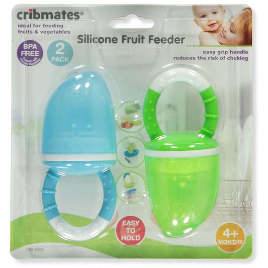 Cribmates 2-Pack Silicone Fruit Feeder - Blue