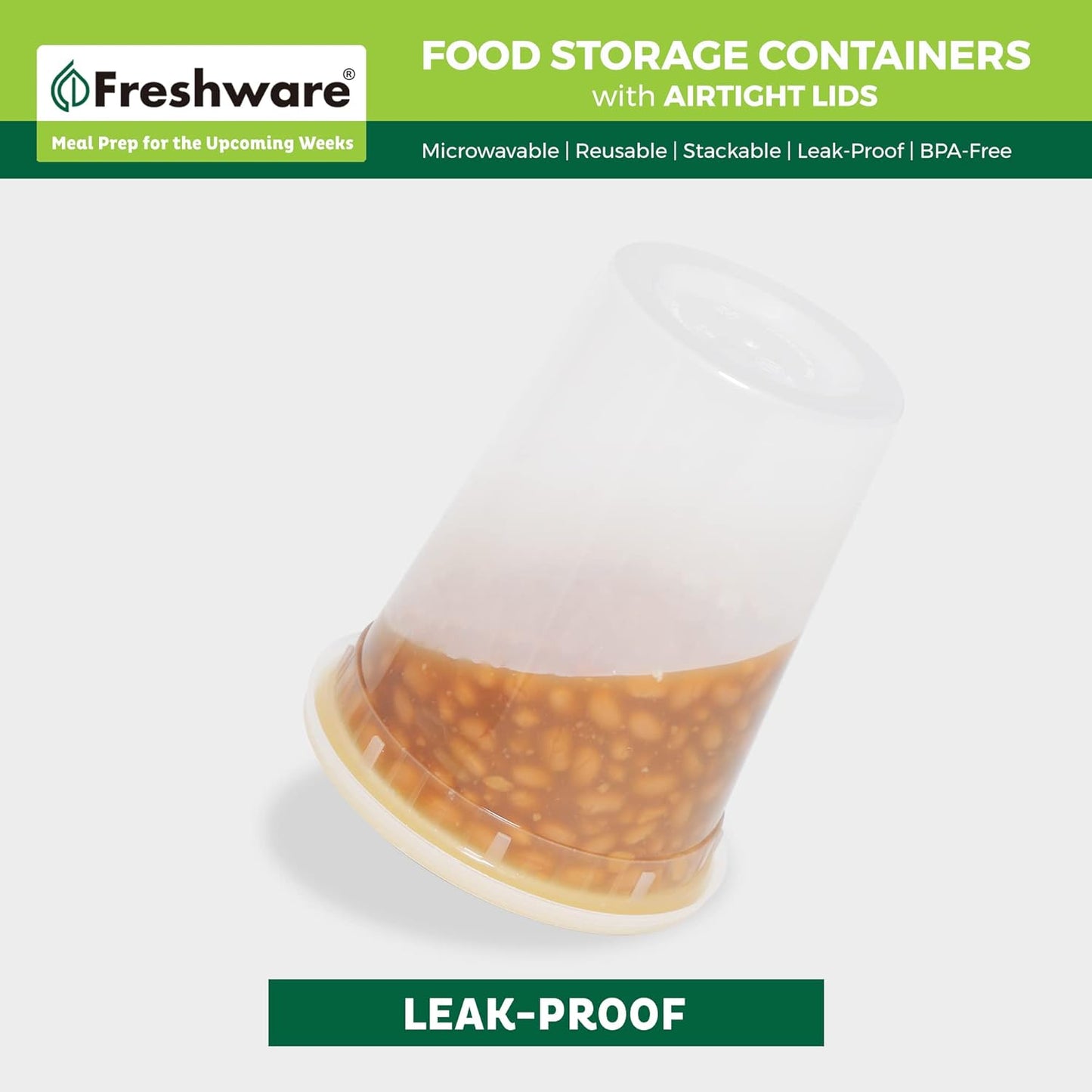Freshware 48 Pack of 16 and 32 oz, 24 sets each size Food Storage Cont