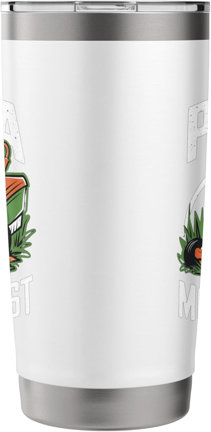 Papa Mows Best I Lawn Care I Dad Joke Stainless Steel Insulated Tumbler