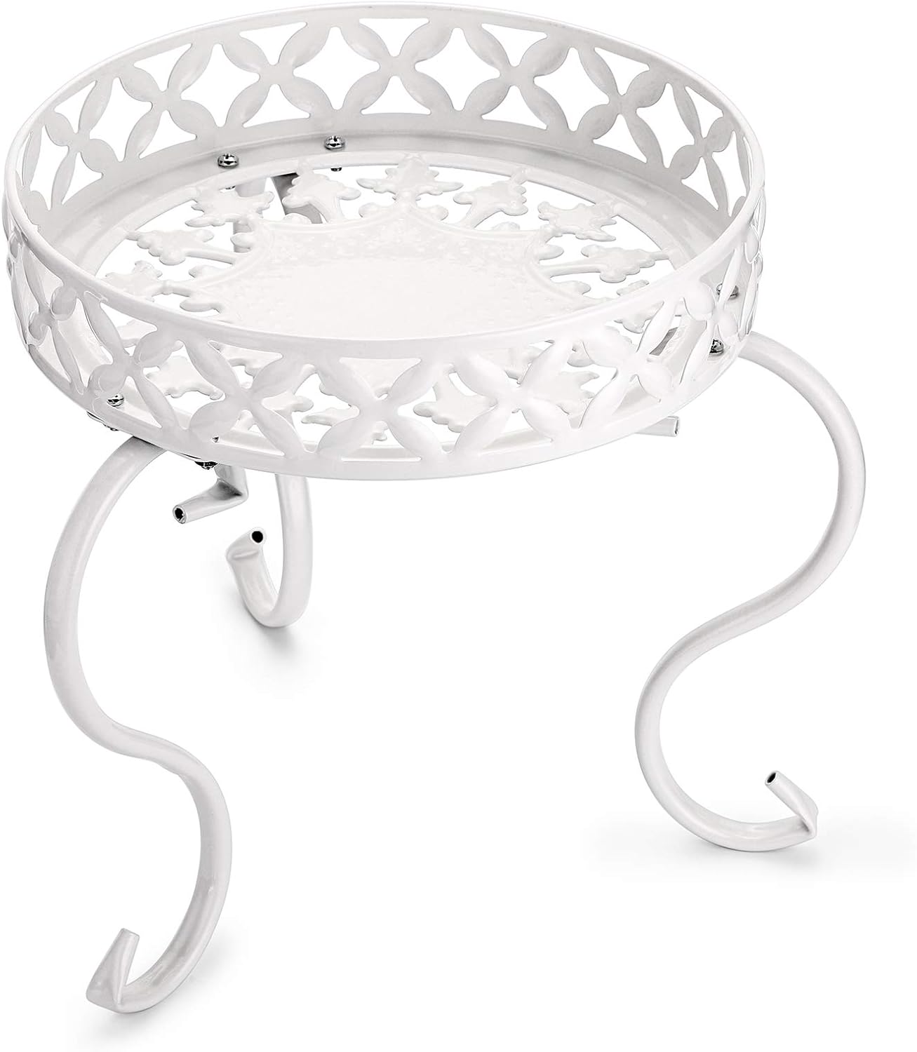 OwnMy Metal Round Plant Stand Rustproof Iron Flower Pot Holder, Indoor