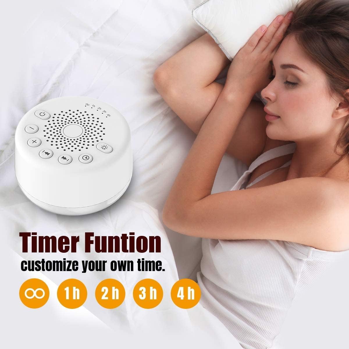 Sound Machine Easysleep White Noise Machine with 25 Soothing Sounds an