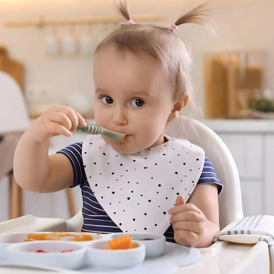 PandaEar 7 Pack Silicone Baby Feeding Spoon | Baby Led Weaning Supplies | Toddler Infant Feeding Spoon First Stage