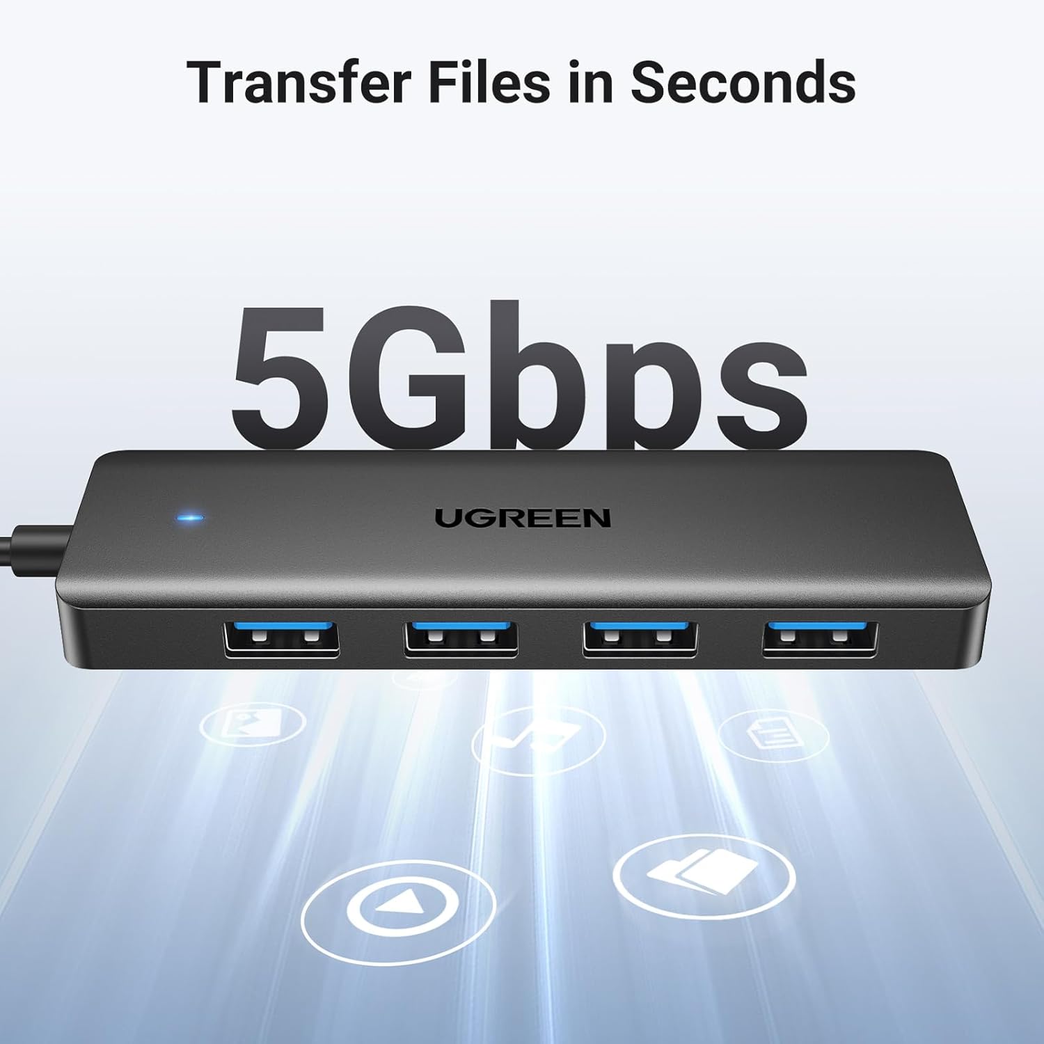 UGREEN USB 3.0 Hub, 4 Ports USB A Splitter Ultra-Slim USB Expander for