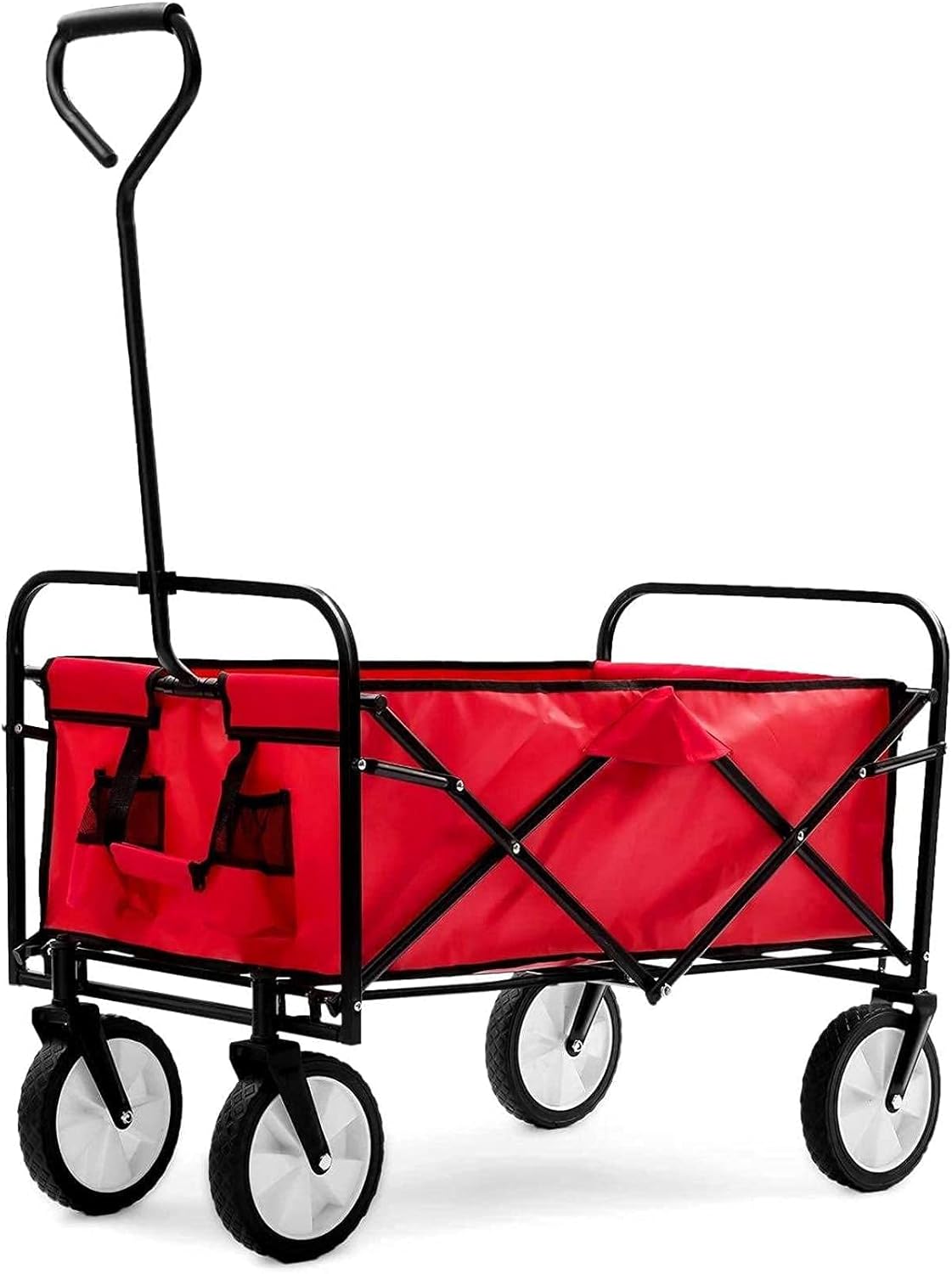 Collapsible Wagon Cart with Wheels Foldable Folding Wagons Carts Silen