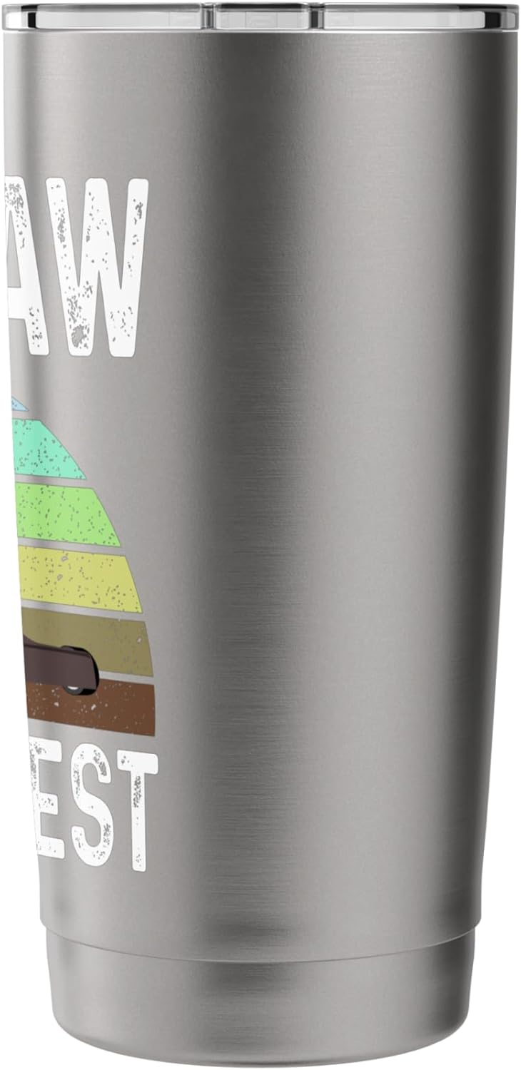 Funny PawPaw Mows Best Lawn Care Grass Mowing Lawn Mower Dad Stainless Steel Insulated Tumbler