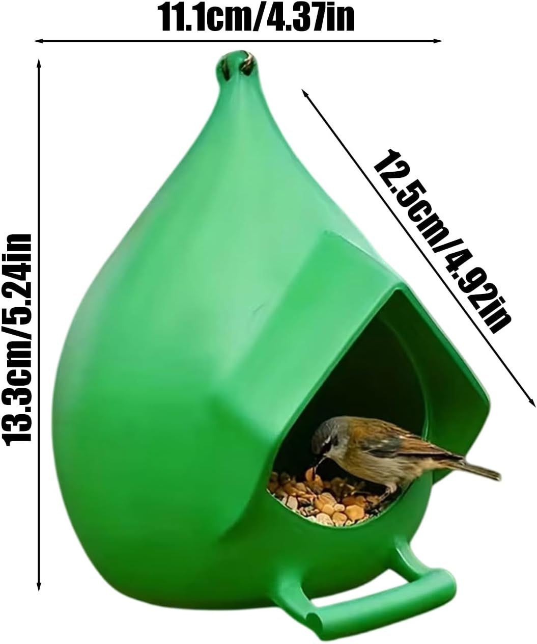 Bird Feeder, Rainproof Hanging Feeding Dispenser for Backyard, Garden, Patio, Lawn, Balcony, Porch, Deck, Terrace, Outdoor Park, Birdwatching Enthusiasts