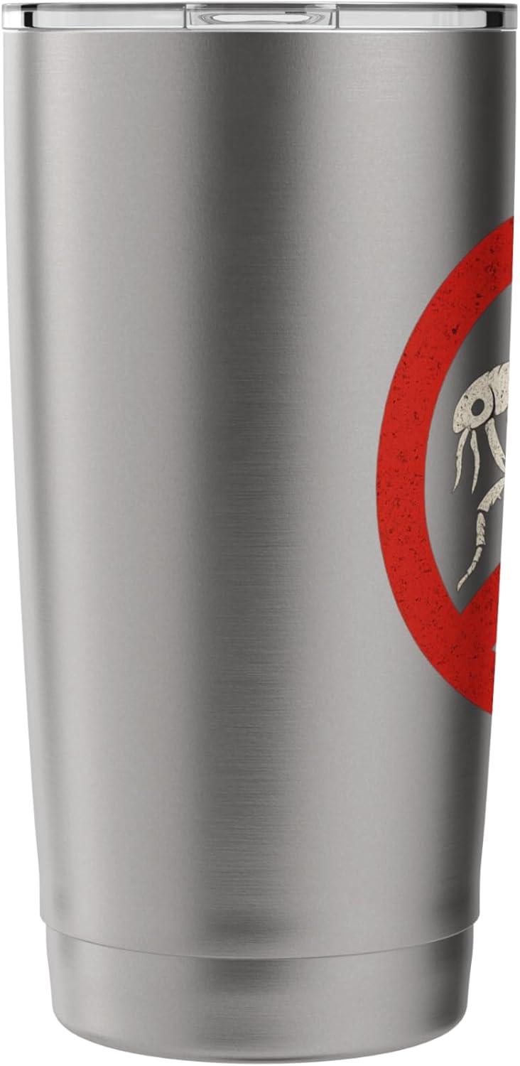 Funny Pest Control Flea Sign Halloween Exterminator Gag Stainless Steel Insulated Tumbler
