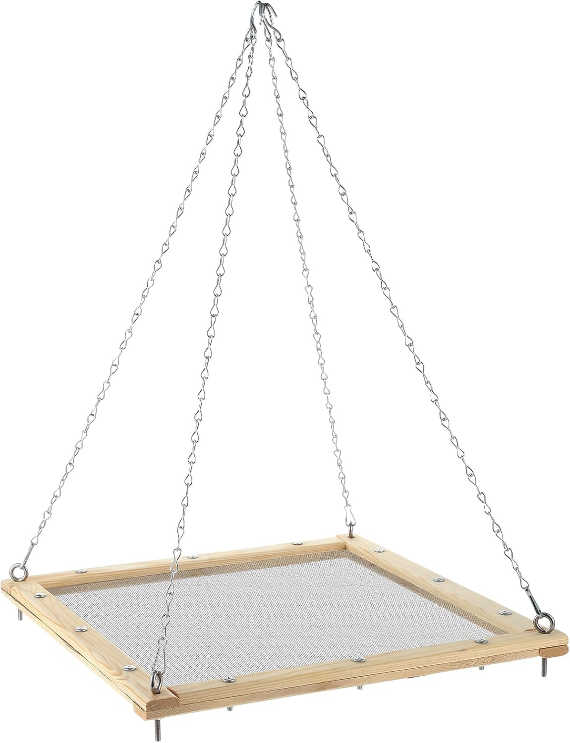 16 Inch Bird Seed Catcher Hanging Wooden Platform Bird Seed Catcher Tray for Hummingbird Feeders Bee Feeder Outdoor Garden Accessories