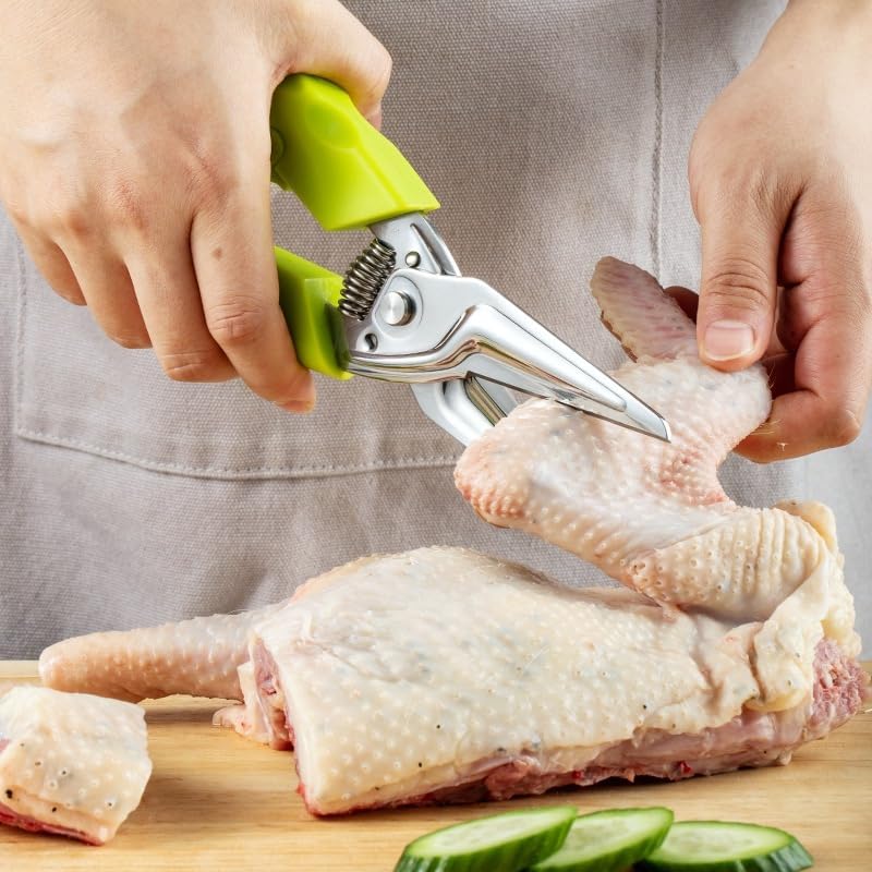 Multi Function Kitchen Garden Shears Spring-Loaded With Anti-Slip Hand