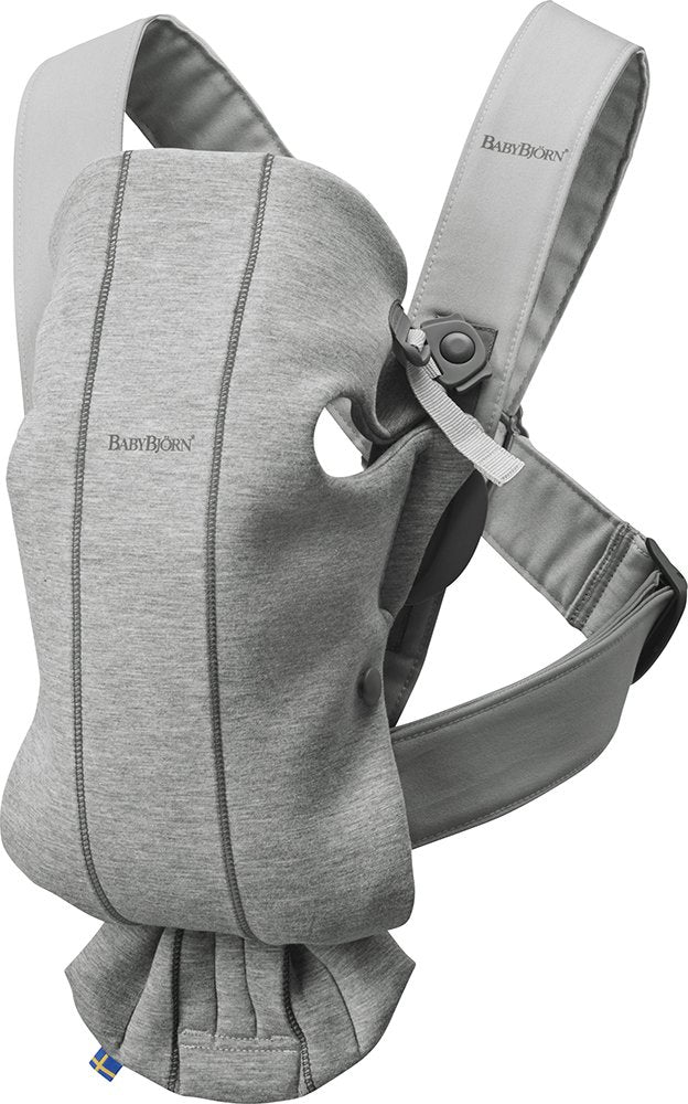 BabyBjörn Baby Carrier Mini, Light Gray, 3D Jersey | Infant Carrier (7