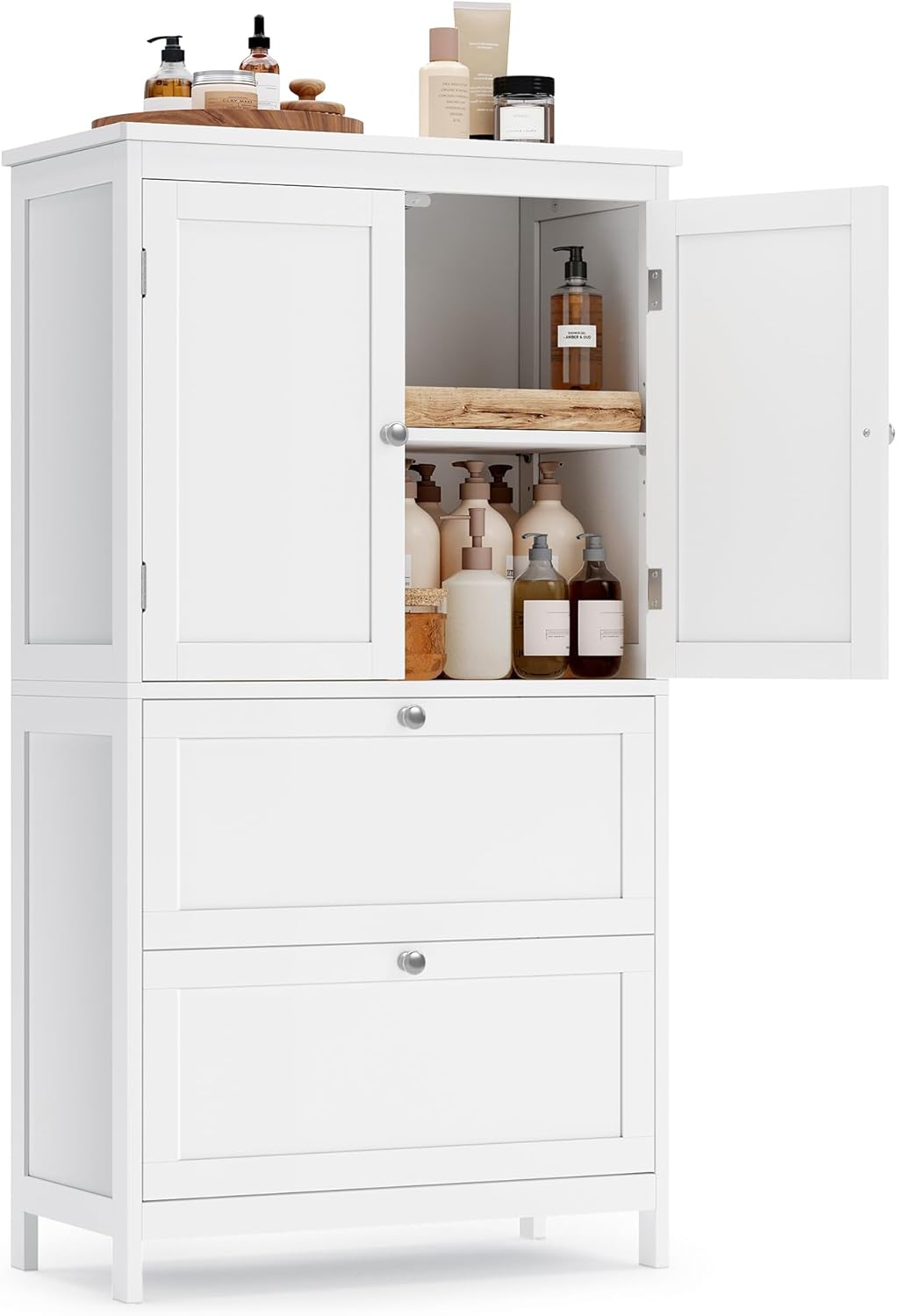 VASAGLE Bathroom Floor Storage Cabinet, Bathroom Storage Unit, Freesta