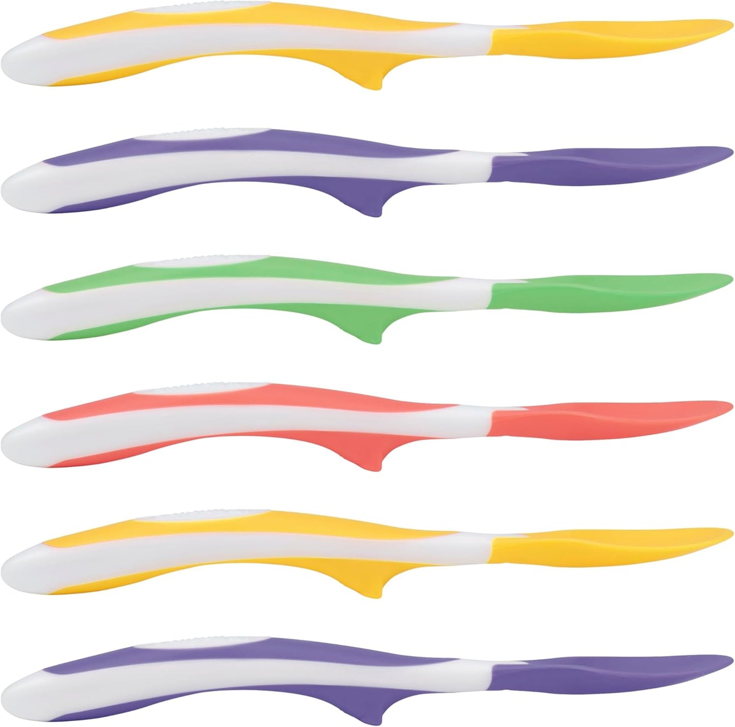 Dr. Brown's Soft-Tip Toddler Feeding Spoons, 6 Pack, Multi