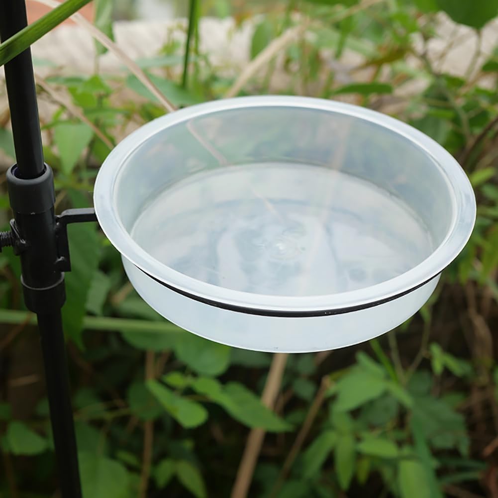 GSHLLO 4 Pcs Plastic Bird Water Bowl Bird Feeder Replacement Tray Round Bird Feeder Bowl Bird Feeding Water Dish Outdoor Bird Feeding Station Bowl Large Bird Bath Tray