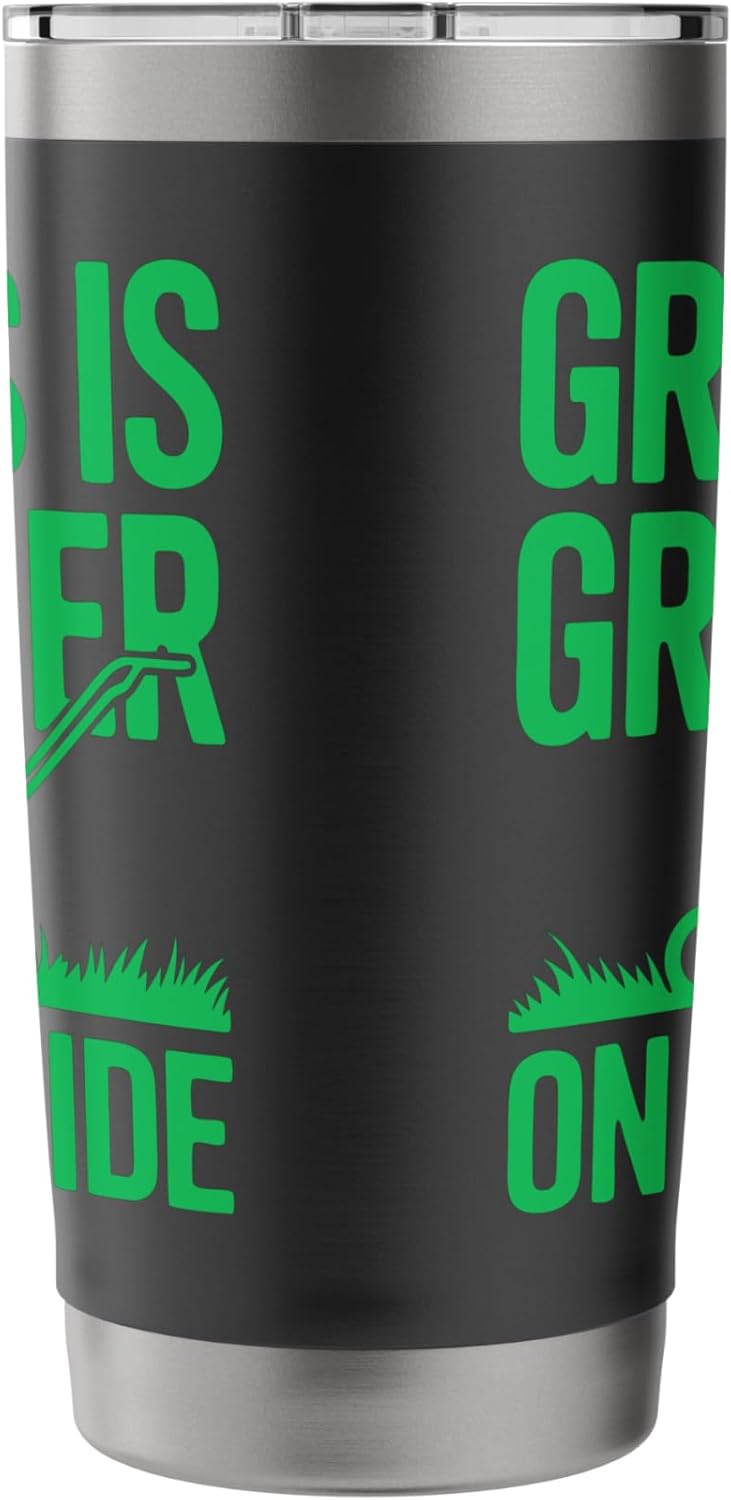Lawn Mover Garden Grass Lawn Care Mowing Landscaping Stainless Steel Insulated Tumbler