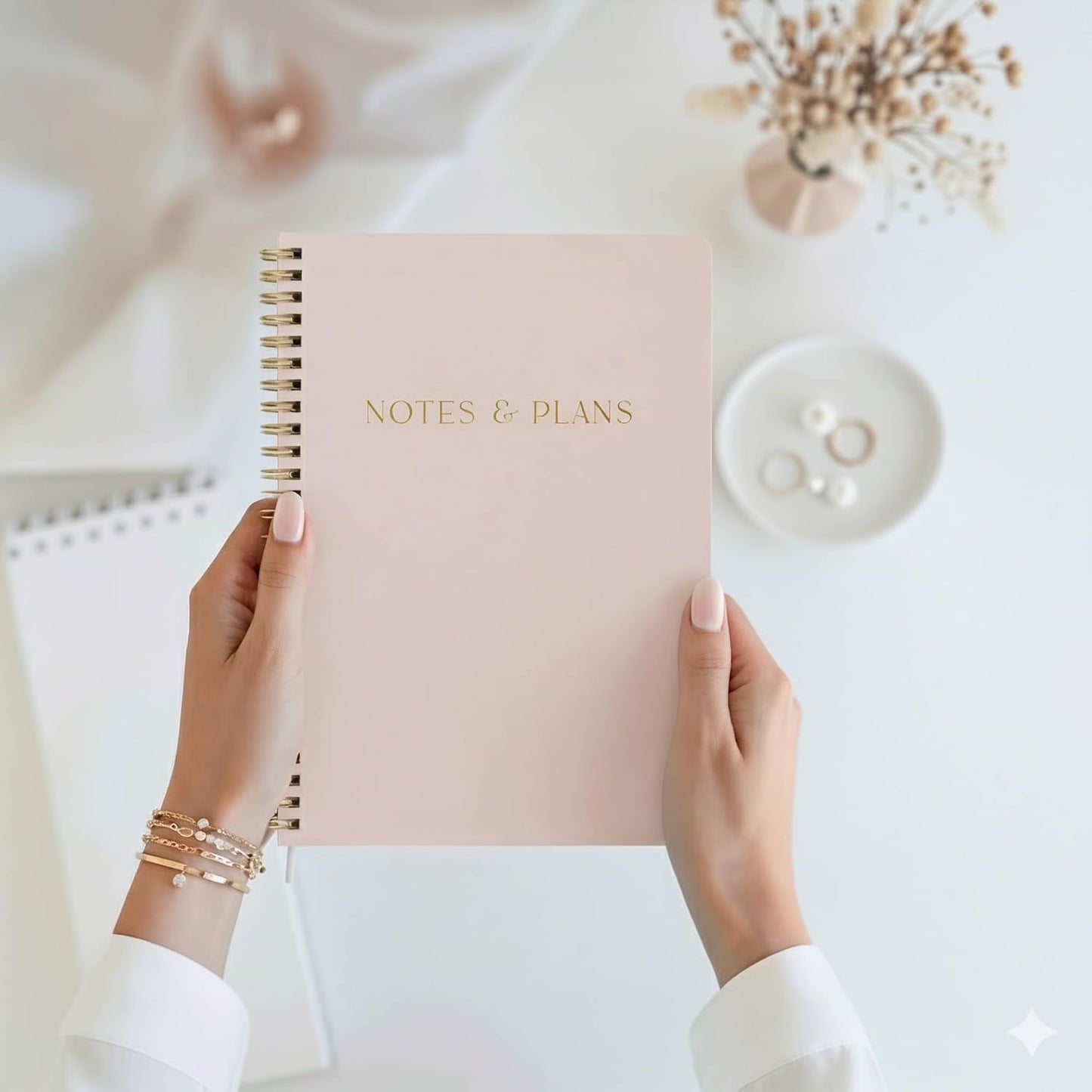 Beautiful Daily Planner And Notebook With Hourly Schedule - Aesthetic 