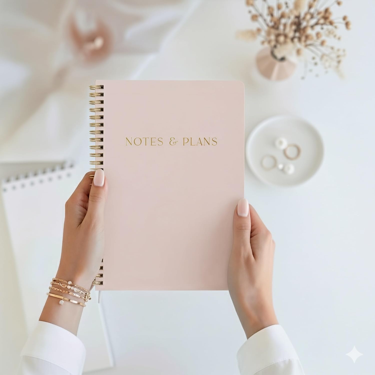 Beautiful Daily Planner And Notebook With Hourly Schedule - Aesthetic 