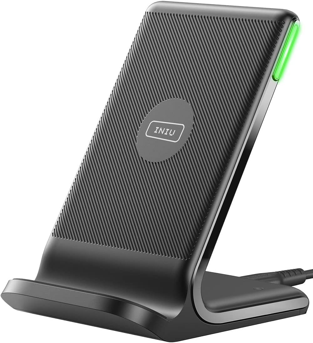 INIU Wireless Charger, 15W Fast Wireless Charging Station with Sleep-F