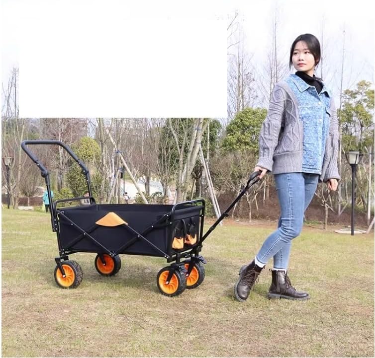 Collapsible Wagon Cart with Wheels Foldable Folding Wagons Carts Silen