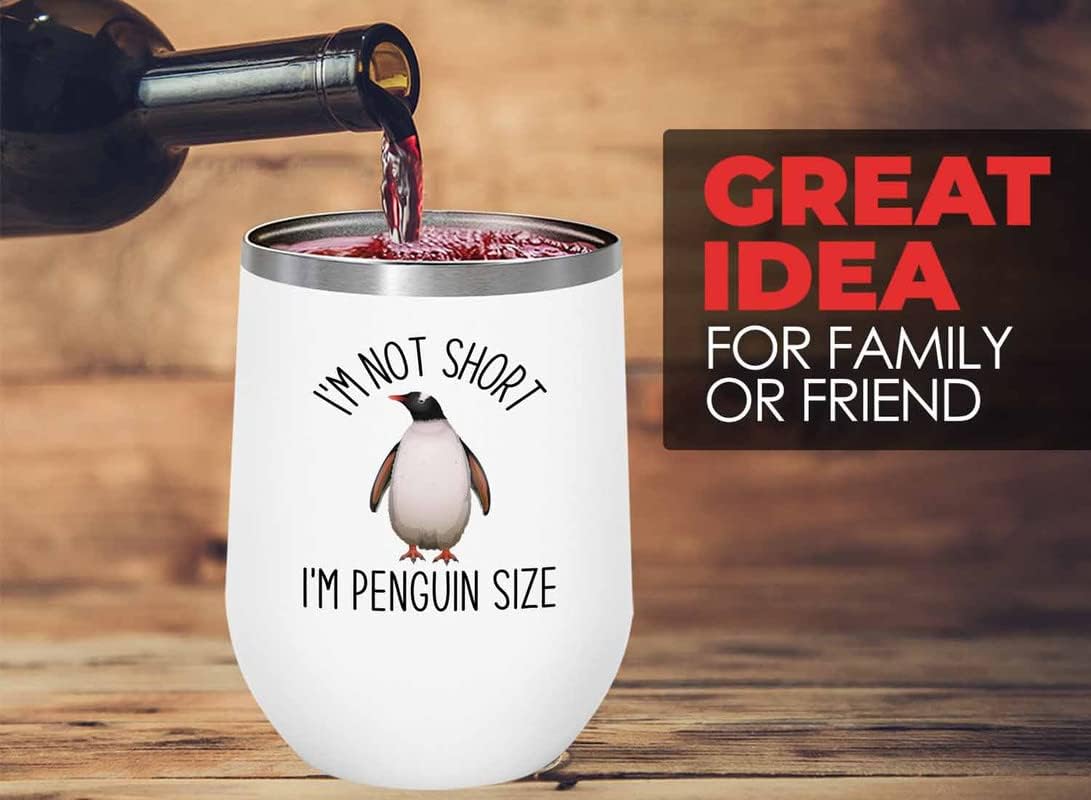Bird Lover White Edition Wine Tumbler 12oz - Short Penguin Size - Hummingbird Nest Cage Parrot Dad Gardening Outdoor Birdwatcher Feeder