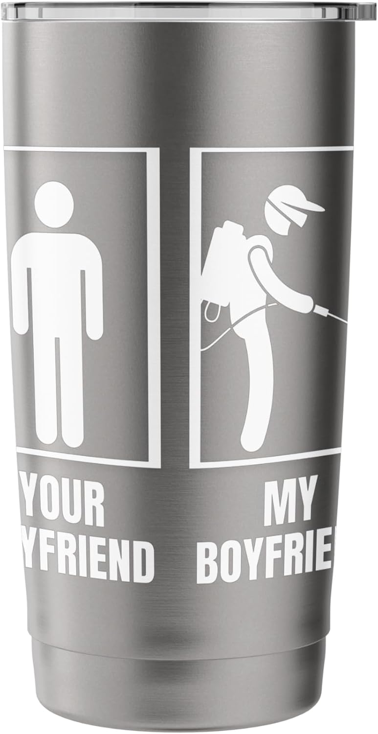 Pest Control Your Boyfriend My Boyfriend Funny Exterminator Stainless Steel Insulated Tumbler