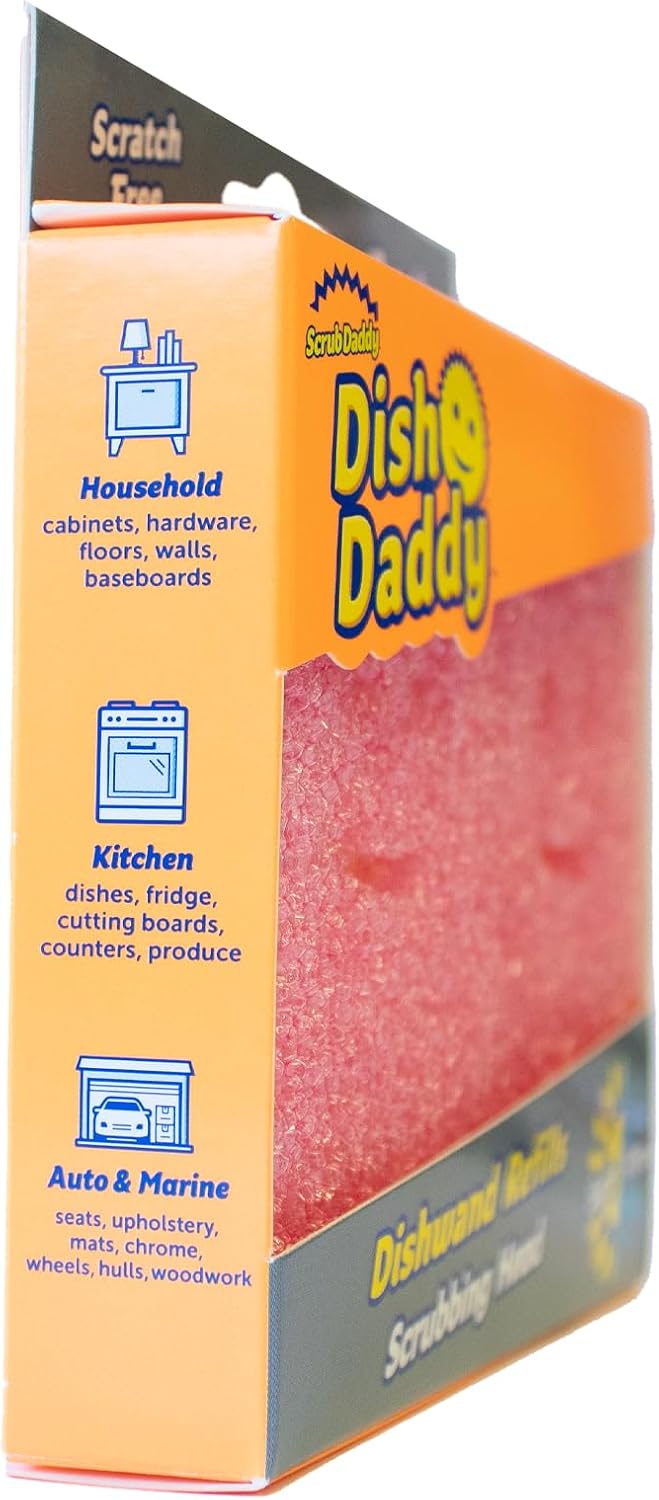 Scrub Daddy Dish Wand Scrubbing Brush Replacement Heads, Soap Dispensi