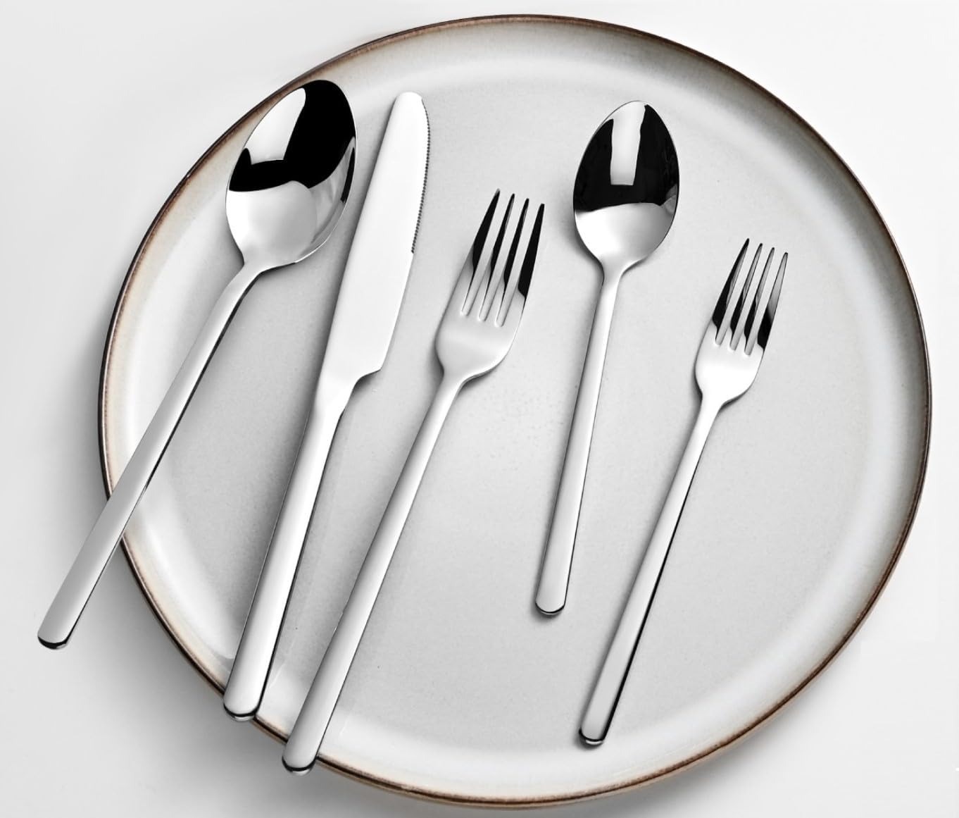 KINGSTONE Silverware Set, 20 Piece Flatware Cutlery Set for 4, 18/10 S