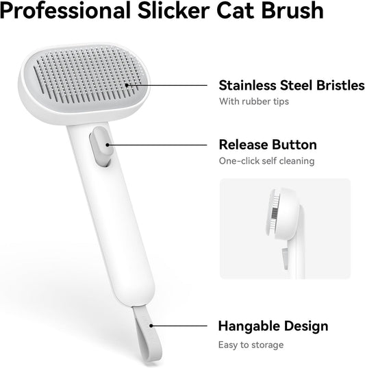 Aumuca Cat Brush for Shedding, Cat Brushes for Indoor Cats, Cat Brush 