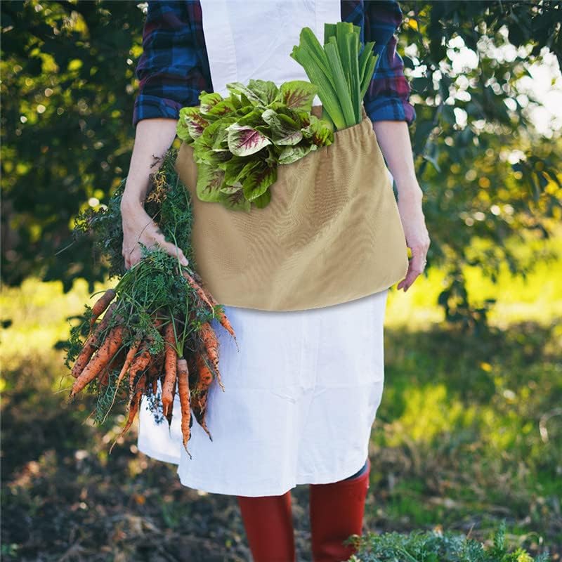 Harvest Garden Apron Vegetable Picking Apron Fruit Picking Bag with Large Storage Pocket Fruit Picking Apron
