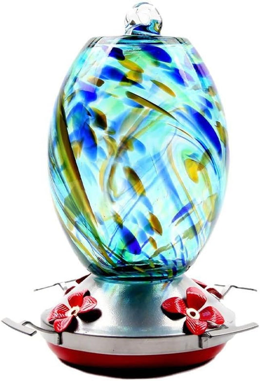 Transparent Feeder Outdoor Stained Glass Bird Hanging Feeder Birds Dri