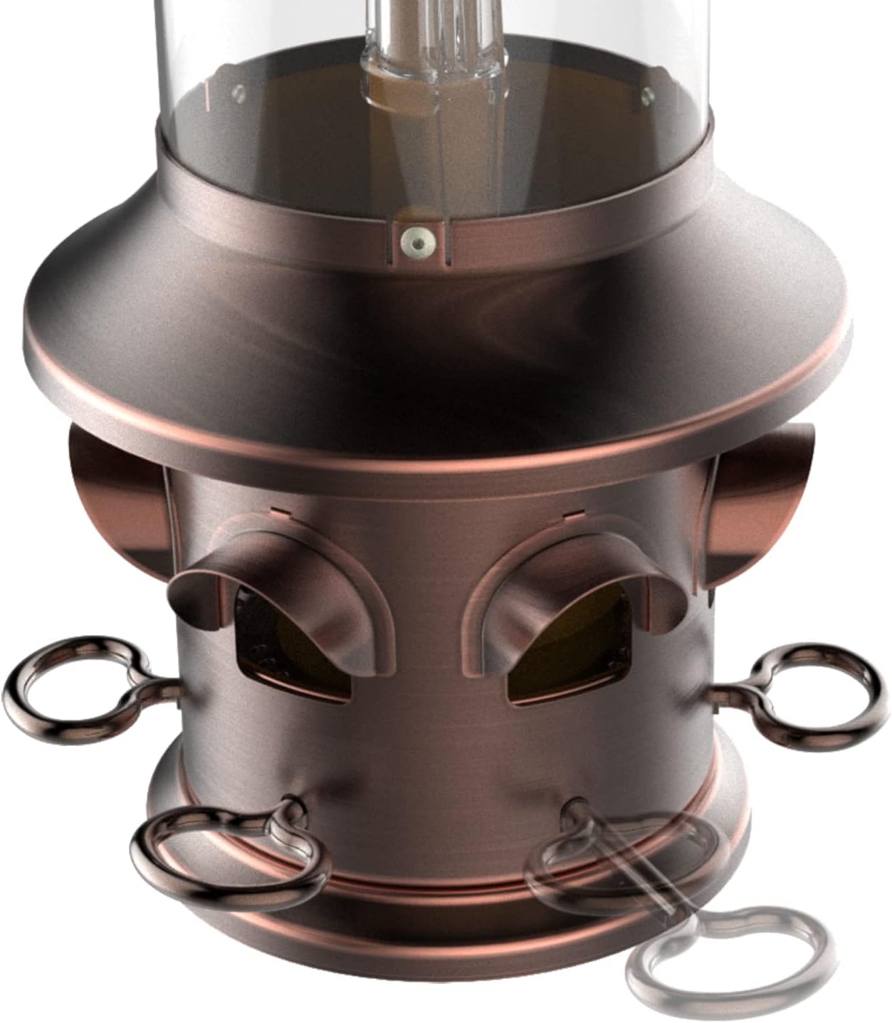 Squirrel-X X5 Bird Feeder, Discourages Squirrels 6 Spring Loaded Perches, 3.7 lb Birdseed Capacity