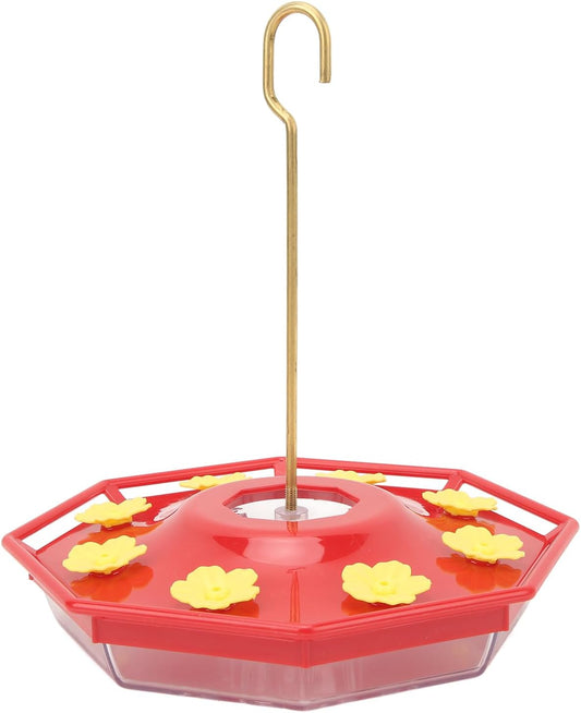 Pilipane Hummingbird Feeder Large Capacity Anti Bee Design Creative Leak Proof Plastic Bird Feeder for Outdoors Hanging Red and Yellow 12.1oz