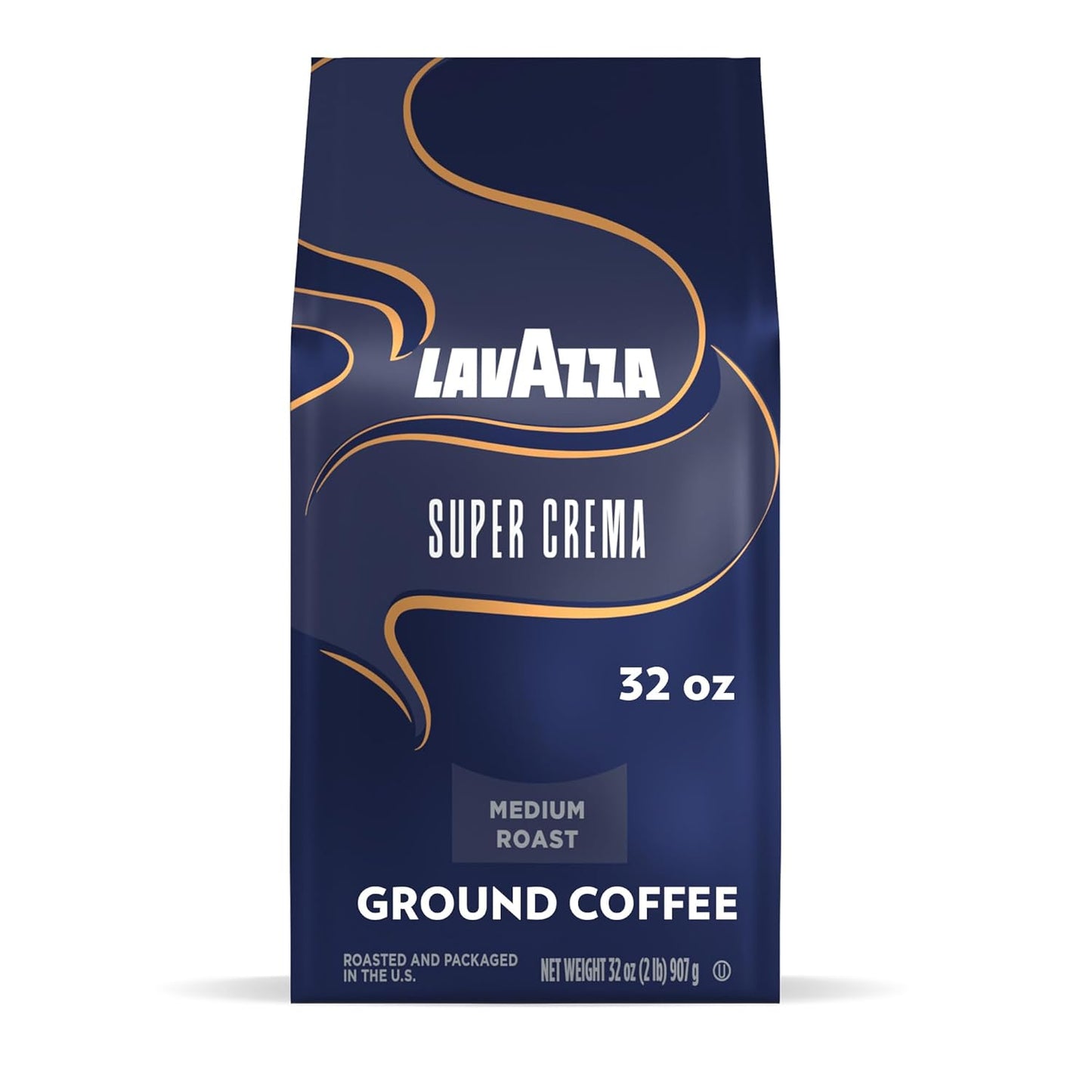 Lavazza Super Crema Ground Coffee, Medium Roast, Arabica and Robusta B