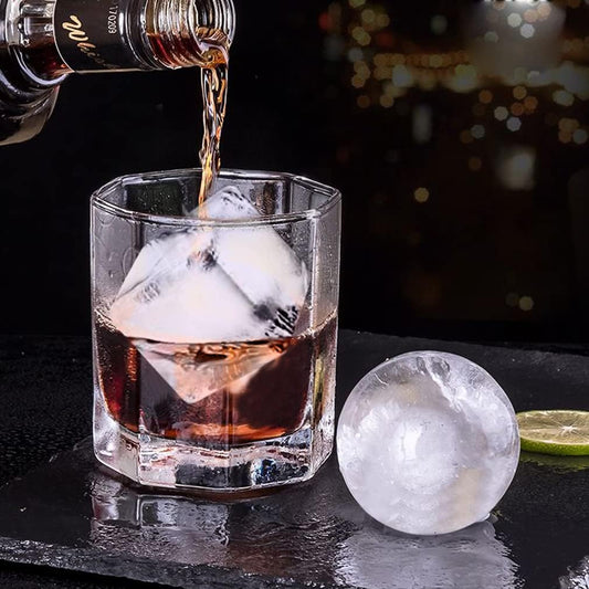 ROTTAY Ice Cube Trays (Set of 2), Sphere Ice Ball Maker with Lid & Lar